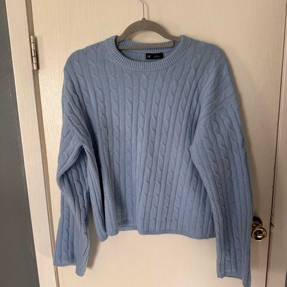 GAP Light Blue Cable Knit Sweater